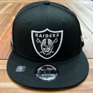 Men’s raiders SnapBack hat XVIII champions color black